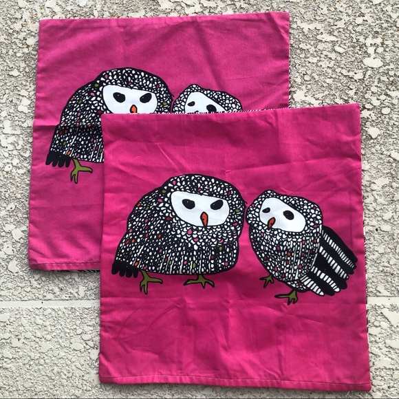 pink owl pillow